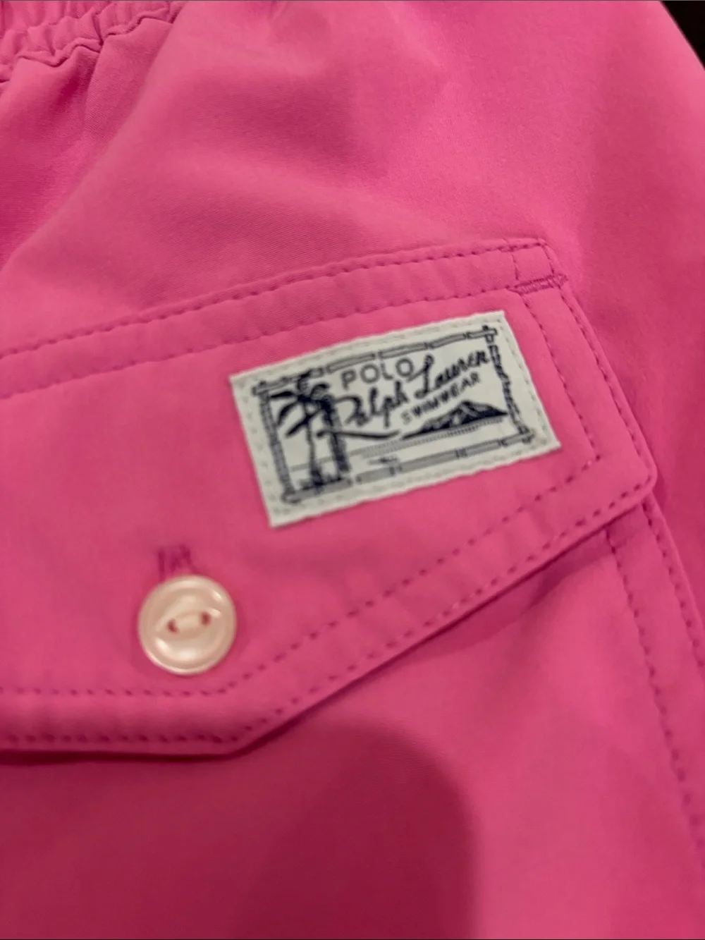 Polo by Ralph Lauren Pink Swim Shorts with Drawstring